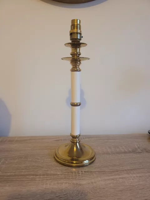 Brass Ceramic Candlestick Table Lamp. Vintage Country House Interiors WORKING