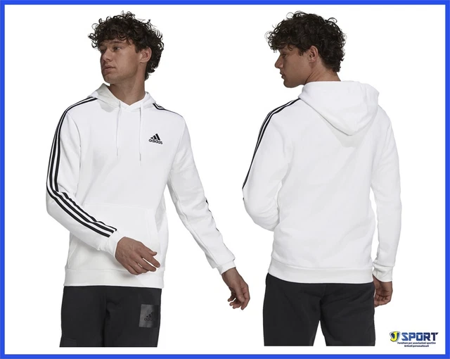Felpa da Uomo ADIDAS Felpe con Cappuccio Sportiva Invernale Felpata Bianca XL