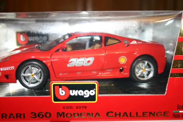 1 18 Ferrari 360 Modena Challenge.  Burago.  En boite.