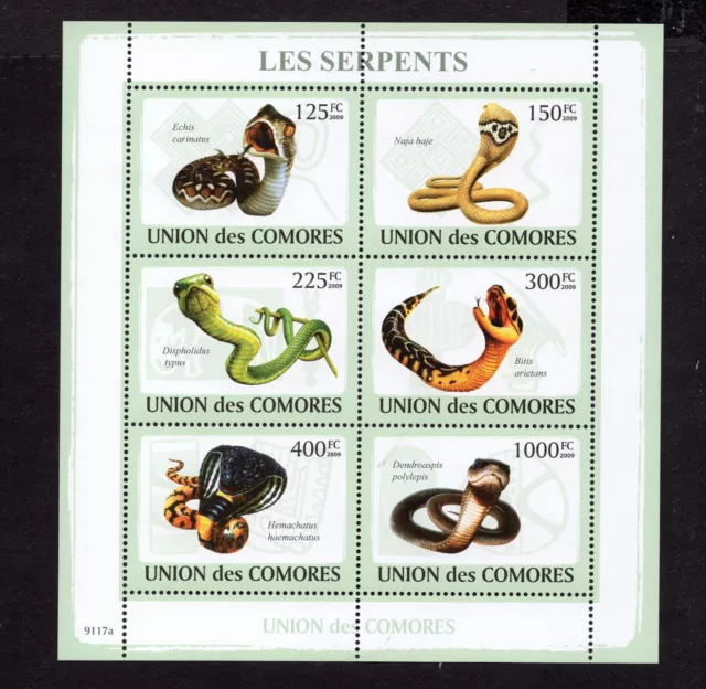 Comoros 2009 mini sheet of stamps Mi#2114-2119 MNH CV=13.2$