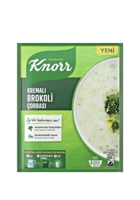 Zuppa pronta di Knorr confezione da 2 CREMA BROCCOLİ ZUPPA