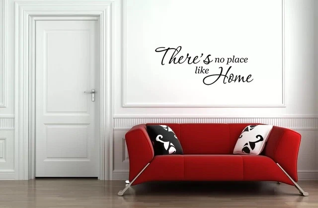 Theres's no place like home wall art adesivo arredamento casa cucina salotto decalcomania fai da te