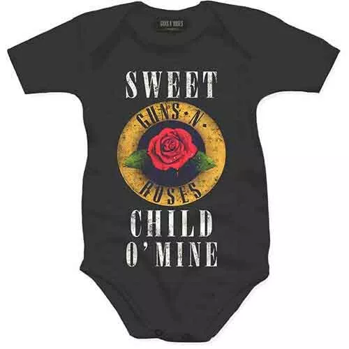 T-shirt ufficiale bambini Babygrow Guns N' Roses bambino O' Mine ragazzi bambini