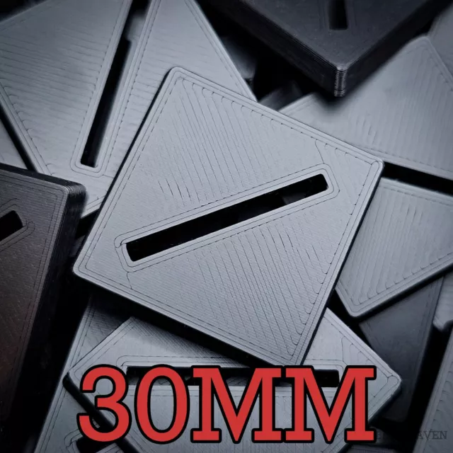 30mm Square Slotted FDM Printed Wargaming Plastic Bases Warhammer