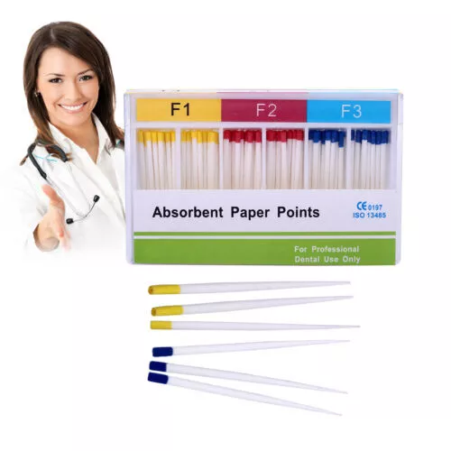 Dental Gutta Percha Points & Absorbent Paper Point F# Endodontics Endo Root Use