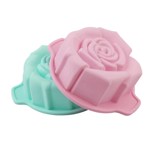 Silicone Cake Pan Mold Big Rose Non-stick Baking Mold For Pudding Birthday C-DB