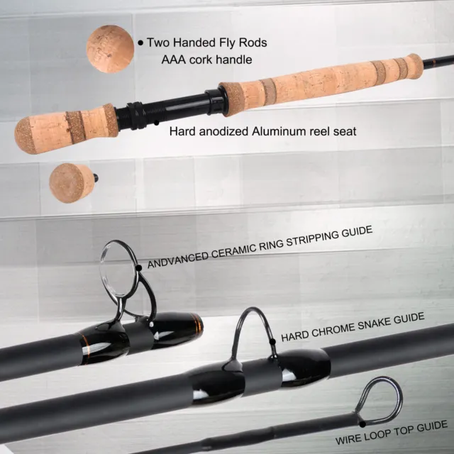Maxcatch Two-handed Switch & Spey Fly Fishing Rods Fast Action IM10 Carbon Blank 3