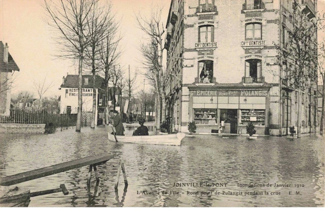 94 - JOINVILLE LE PONT - S04625 - Inondations de janvier 1910 - Avenue de l'Ile