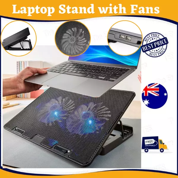 Portable Gaming Laptop Cooling Pad USB Ports Computer USB Fan Stand Cooler Table