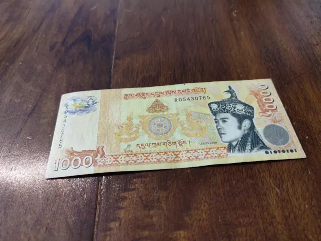 Bhutan  Banknote 1000 Ngultrum 2008  !!!!!!!!