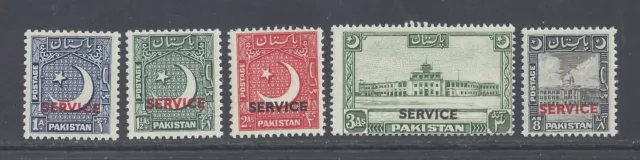 Pakistan Gvi  1949  Officials  Set Of 5  Mint Hinged/Never Hinged  Sg O27/031