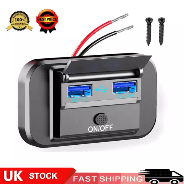 12v Dual USB Fast Charger Power Socket For campervan motorhome Caravan VW T5 T6