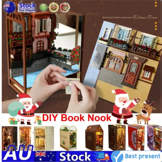 Led Rolife DIY Book Nook Japanese Sakura Densya in Books Series OfficeDecor