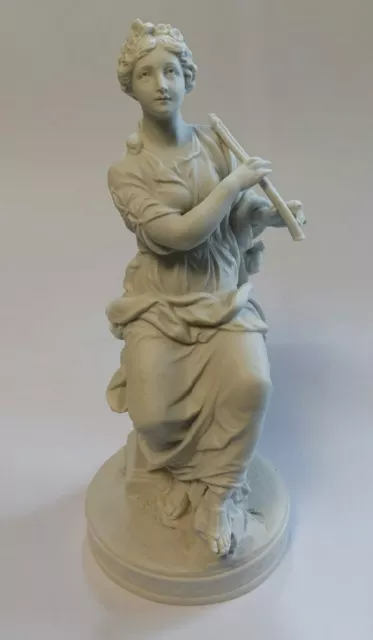 Statuette ancienne biscuit,  porcelaine allemande Rudolstadt, figurine muse