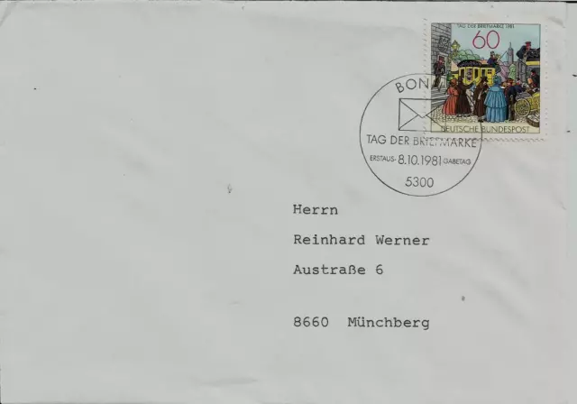 BRD FDC MiNr 1112 (5) "Tag der Briefmarke 1981" -Philatelie-Postgeschichte-