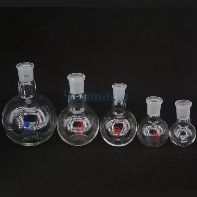 25-1000ml 14/23 19/26 24/29 29/32 Joint Glass Short Neck Flat Bottom Flask Lab