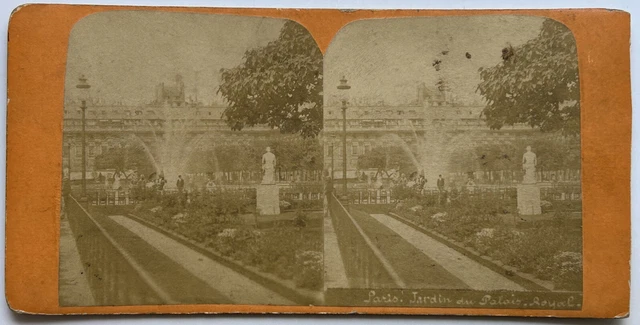 Frankreich Paris Garten Des Palast Royal c1900 Foto Stereo Albumin Vintage