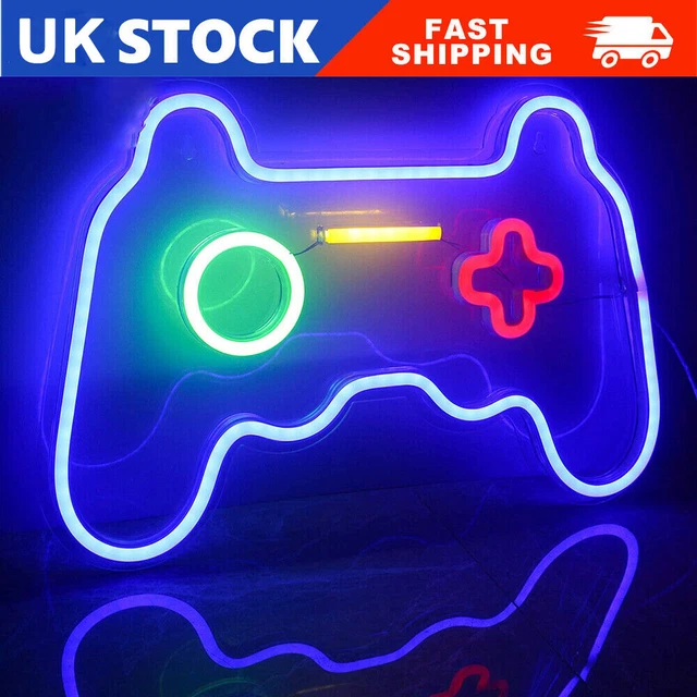 GAMING NEON SIGNS Gamepad Wall Decor Neon Light LED Sign Bedroom Night