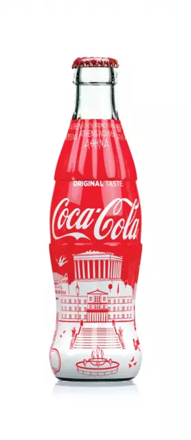 Coca Cola Collectible Empty Bottle Athens Parthenon Limited Greece 250ml 8.45oz
