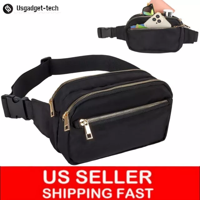 Men Women Fanny Pack Belt waist Bag Cross body Sling Shoulder Travel Sport Pouch