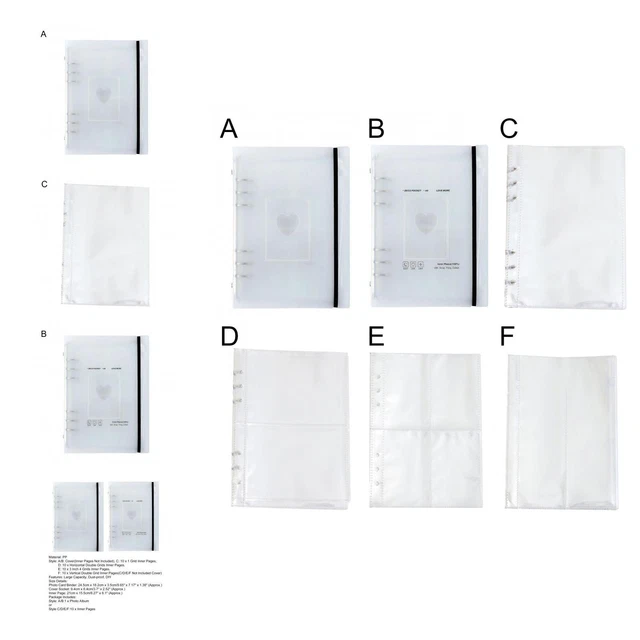Fotoalbum bequem wasserdicht A5 lose Blatt Mini Fotokarten Halter Mappe