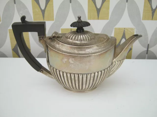 Sheffield 1913 Sterling Silver Teapot By Mappin & Webb 267gms