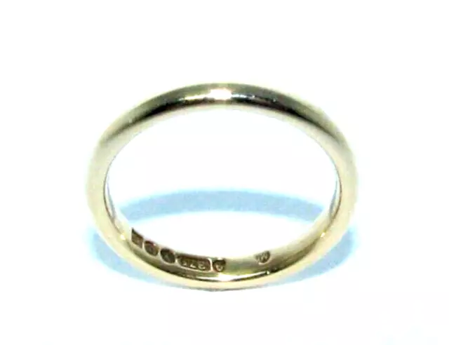 Mujer / Mujer 9ct Oro Amarillo Fino Anillo de Boda GB Talla J 1/2