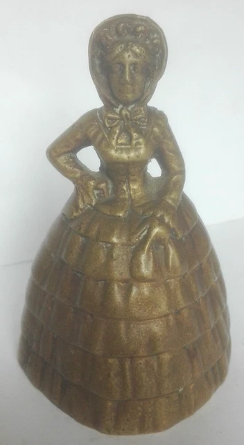 Cloche De Table Vintage En Bronze Laiton - Style Marquise Éventail, élégante Et Décorative, Origine France