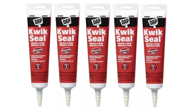 DAP Kwik Seal Adhesive Caulk Kitchen, Bath & Plumbing Almond 5 PACK