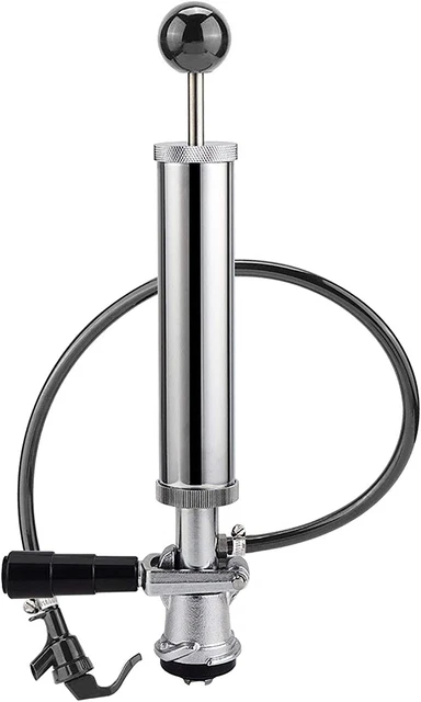 Keg Party Pump, American D System Beer Keg Tap Party Pump, 8 Inch Picnic Pump wi