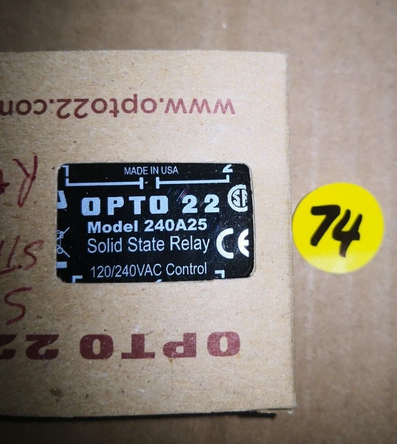 Opto 22 380D25 DC Control Solid State Relay, 380 VAC, 25 Amp, 4000 V