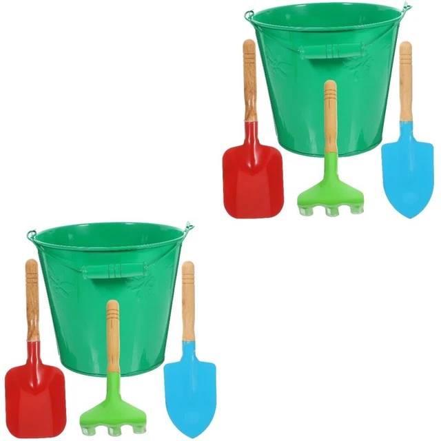2 Sets Jouets De Seau Sable Plage Pour Enfants Pelle Jardinage Creuser Du