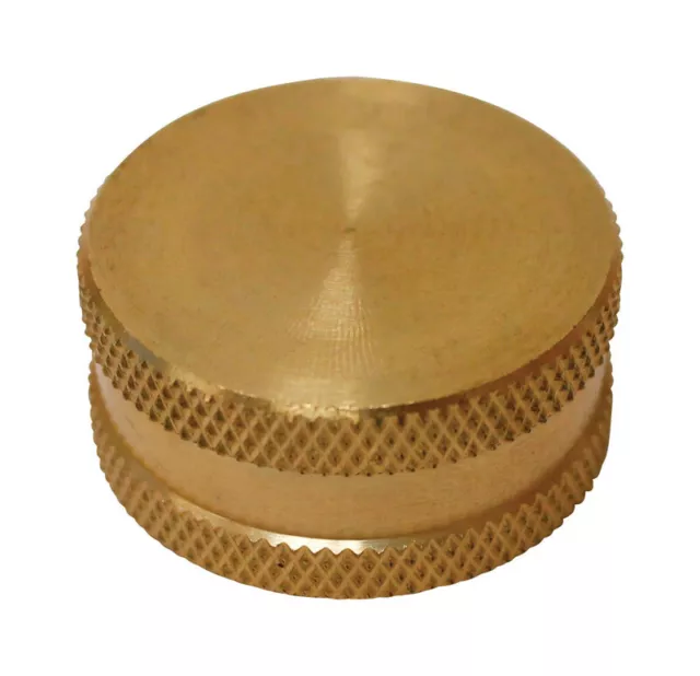 Plumb Pak PP850-68 3/4 in. Brass Garden Hose Cap 2 Dia. x 3 L in. with Washers