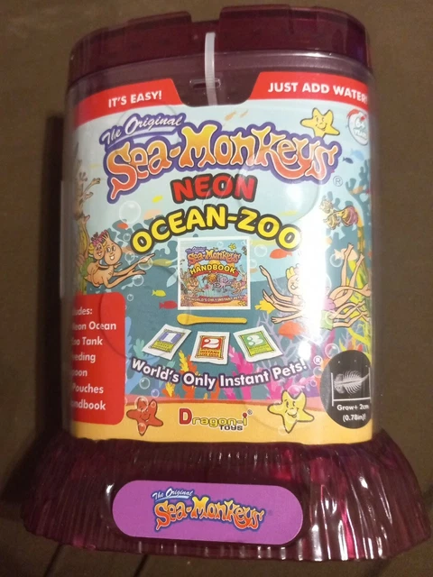 The Original "SEA MONKEYS - Neon OCEAN ZOO KIT" Sea Zoo Set From USA Brand New