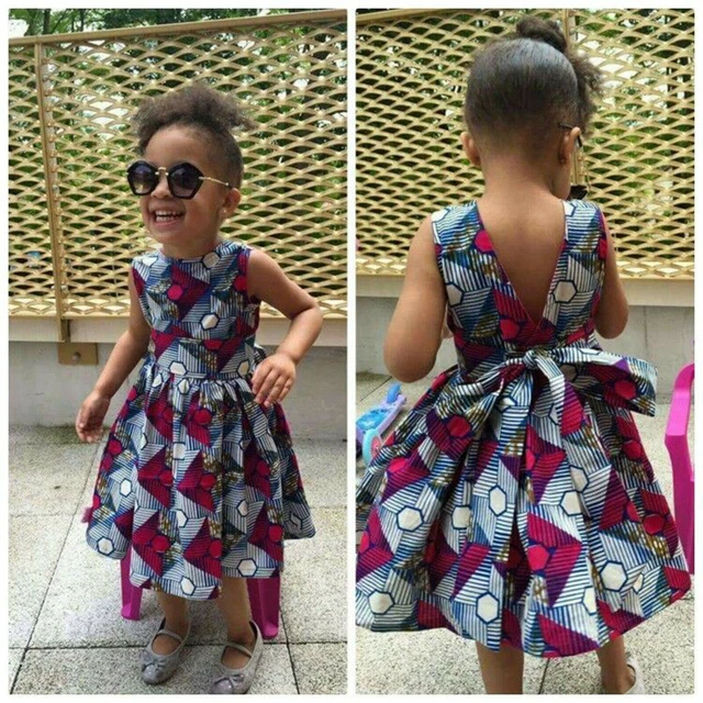 Abito lungo principessa africano Dashiki stampa digitale 3D bambina bambina