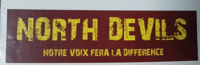 Autocollants North Devils Lens - Stickers RCL Ultras RC Lens Sang Et Or RT94 - Pour Supporters Passionnés