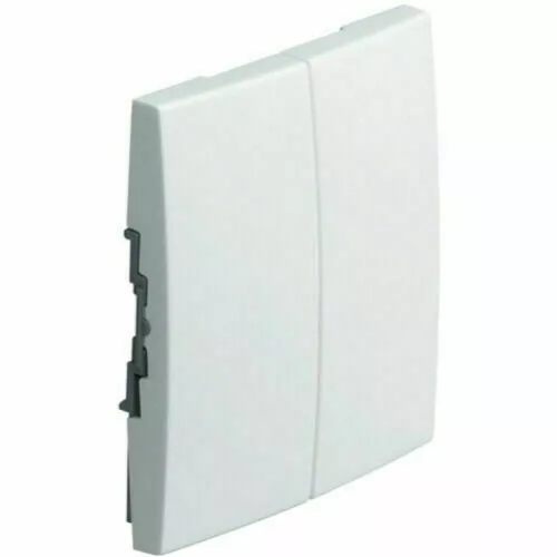 HAGER WK785B - 1 Touche double Kallysta - coloris Blanc Névé