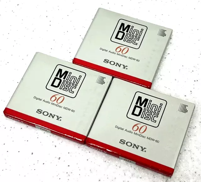 3 St./pcs SONY MWD-60 Vintage MD MiniDisc MDW60 neu/ovp!! sealed!! JAPAN Version 2