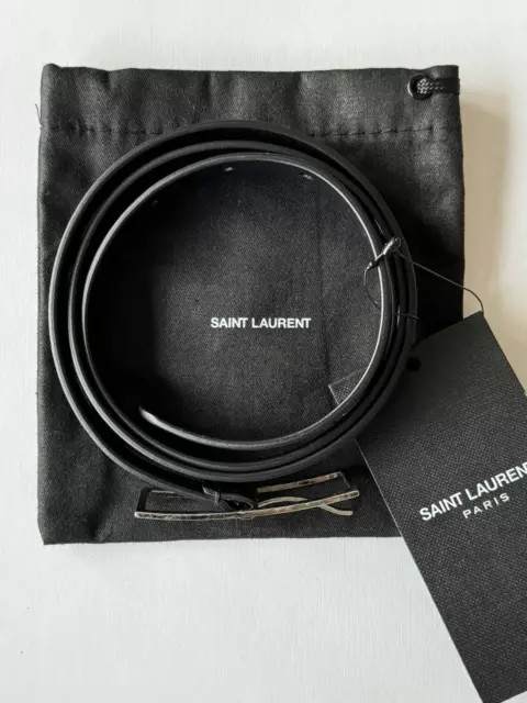 Saint Laurent Paris Mens Slim Belt