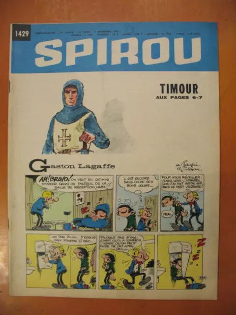 Le Journal de Spirou N° 1429 du 02/09/1965. 28ème année. Dupuis EO