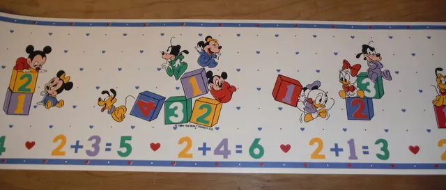 Mickey Mouse Wallpaper Border Disney Babies 80s Dundee Nursery Print 14' Long