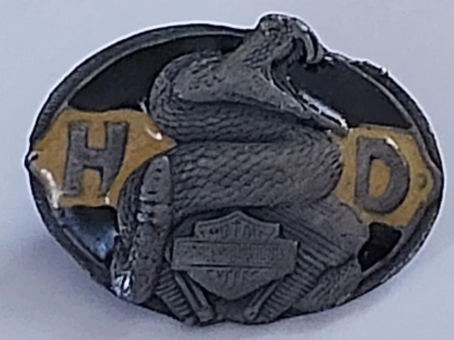 Vintage Harley Davidson Motor Cycles Pin Rattlesnake Engine ESTATE