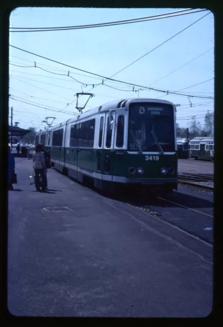 Trolley Slide - Boston MBTA #3419 LRV Streetcar 1977 Light Rail Train Transit 2