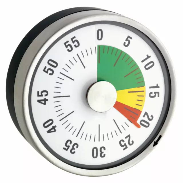 TimeTEX Zeitdauer-Uhr Automatik mit Magnet & Ampelscheibe Kompakt Ø ca. 8cm