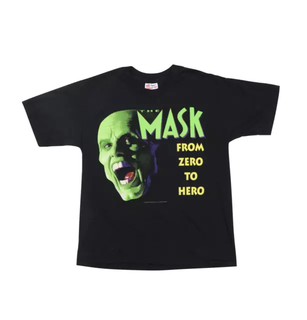 Vintage 1994 The Mask Jim Carrey Movie Promo T-Shirt Youth XL Adult Small / XS