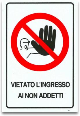 Cartello ENTRATA Plastificato 30 X 20 Cm, In Plastica Resistente Per Interni Ed Esterni, Alta Visibilità