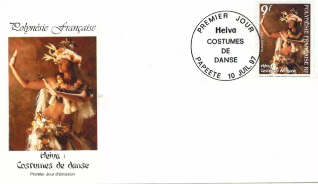 1997-Papeete-Fdc.Enveloppe timbrée 1°Jour/Heiva-Costume de danse-Polynésie-Yv534