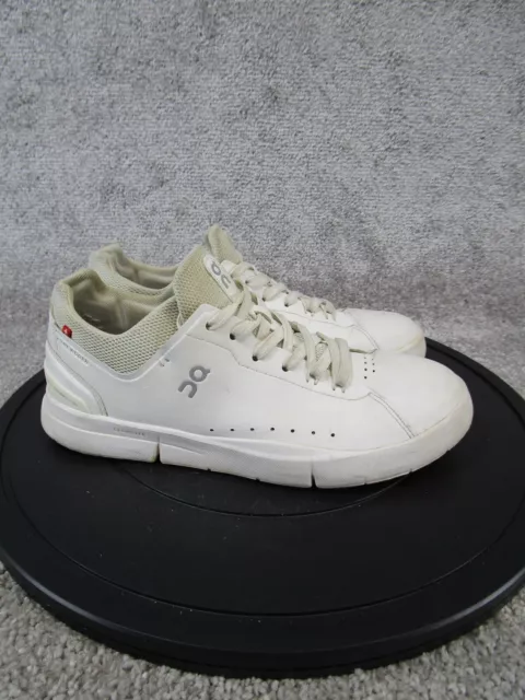 On The Roger Womens Size 9.5 White Leather Sneakers Shoes