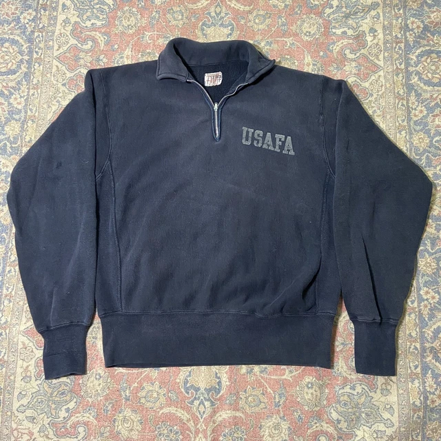 VINTAGE 50S 60S Champion USAFA Reverse Weave Air Force 1/4