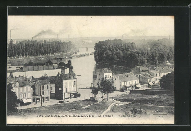 CPA Bas-Meudon-Bellevue, La Seine a l´Ile Chabanne